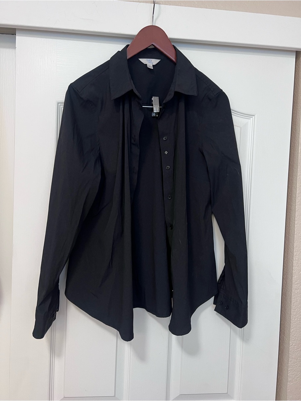 Youth Classic Black Button-Up Shirt - Large 12-14